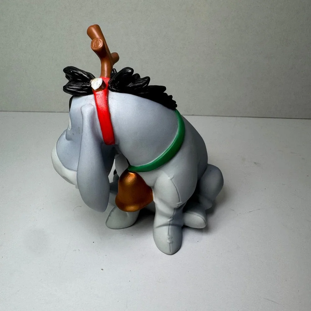 Disney Eeyore Christmas Figurine with Reindeer Antlers 